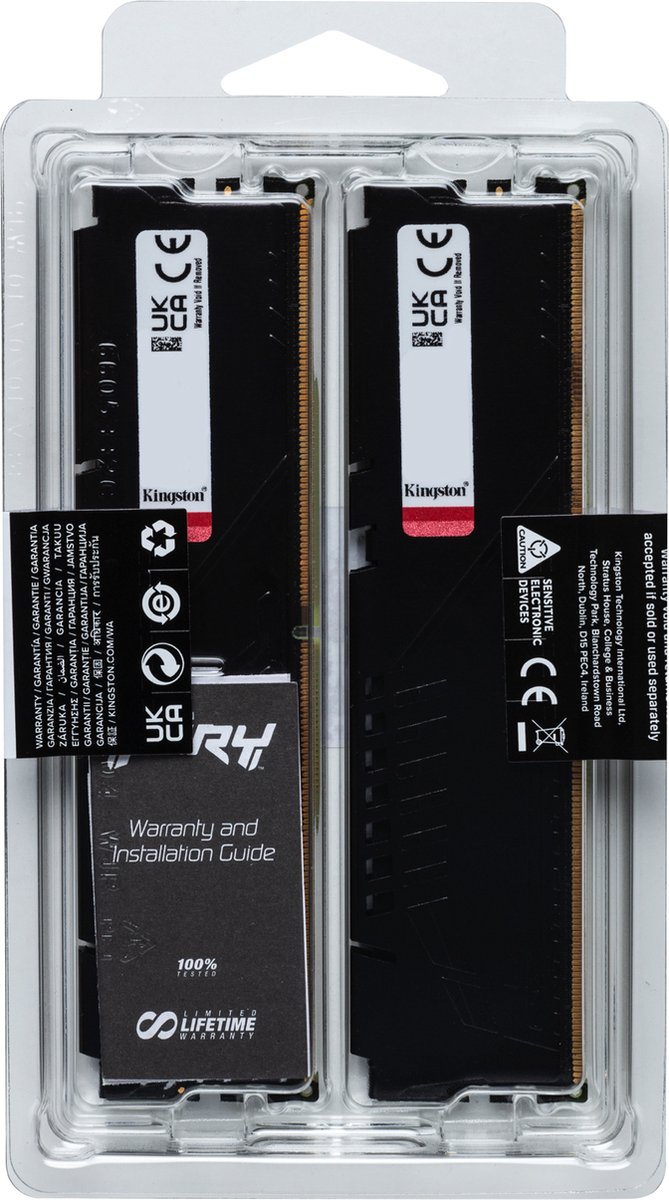 FURY Beast Black 32GB (2x16GB) DDR5 6000MT/s CL30 Geheugen - afbeelding 2
