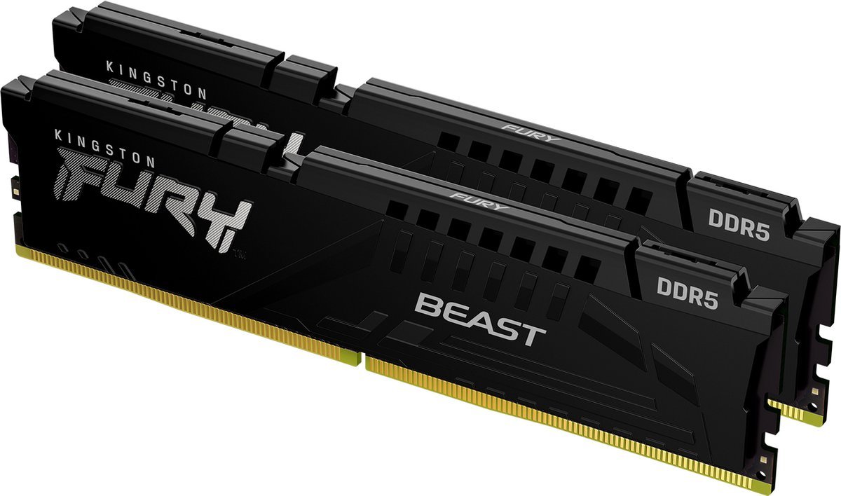 Kingston Kingston Fury Beast Black - Ram-Geheugen - Ddr5 - 32Gb - 6000 Mhz - Cl30 - Dimm - 2 X 16 Gb - Intel Xmp 3.0 - Amd Expo