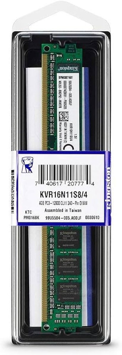 Kingston - Ram-Geheugen - Valueram - Kvr16N11S8/4 - 4Gb - Ddr3 - Dimm - - 1 X 4 - afbeelding 3