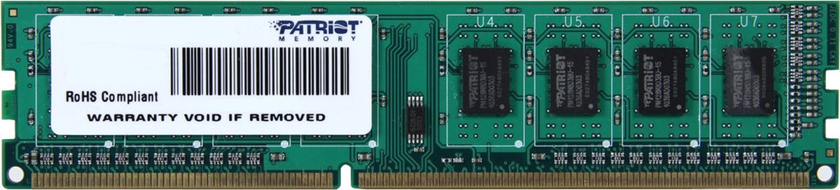 Patriot Memory 4Gb Pc3-10600 Geheugenmodule 1 X 4 Gb Ddr3