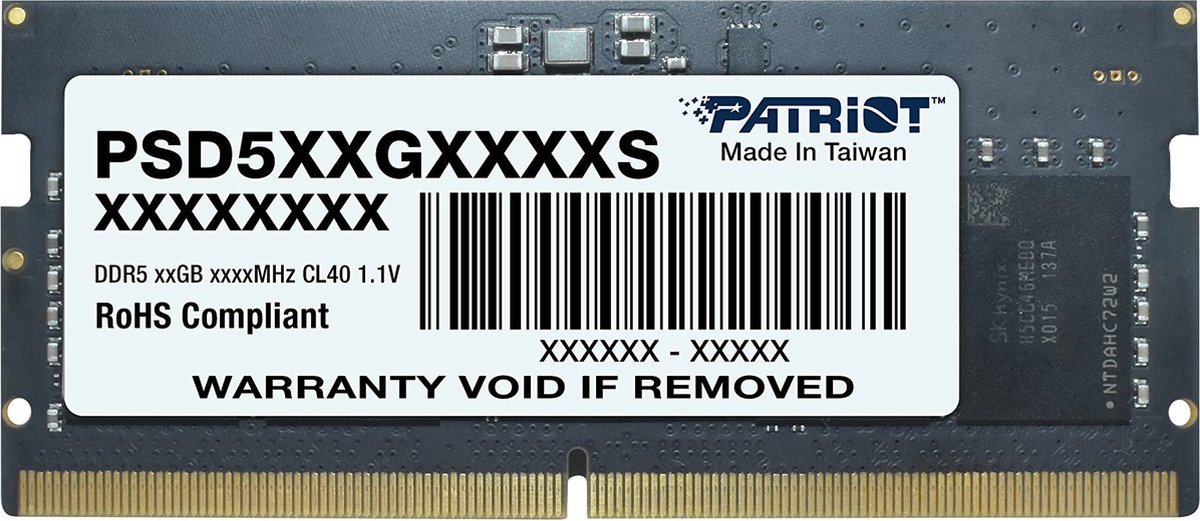 Patriot Patriot Memory Signature Psd58G480041S Geheugenmodule 8 Gb 1 X 8 Gb Ddr5 4800 Mhz