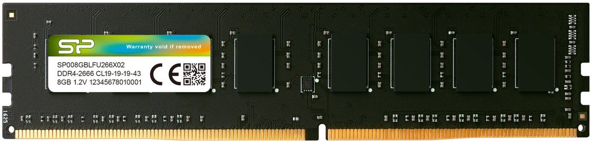Silicon Power Silicon Power - Desktopgeheugen - Ddr4 - 8Gb - 2666Mhz - Cl19 - Udimm - Sp008Gblfu266X02