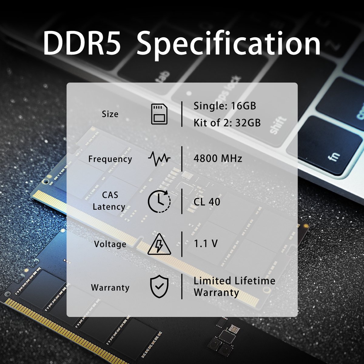 Silicon Power - Desktopgeheugen - Ddr5 - 64Gb - - - Udimm - Sp064Gblvu480F22 - afbeelding 5