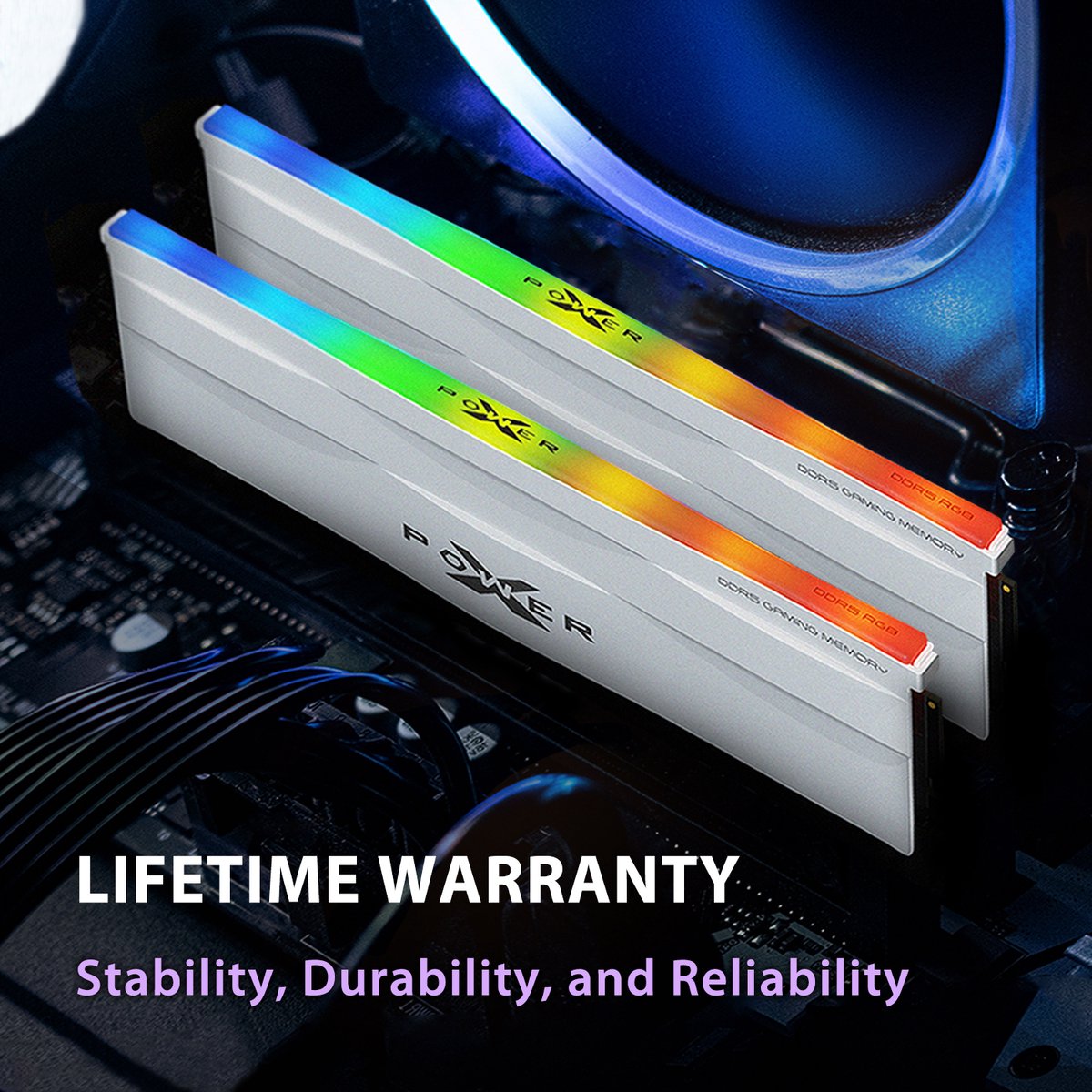 XPOWER Zenith RGB 64GB (2x32GB) DDR5-6000 CL30 White Desktop Memory - afbeelding 2