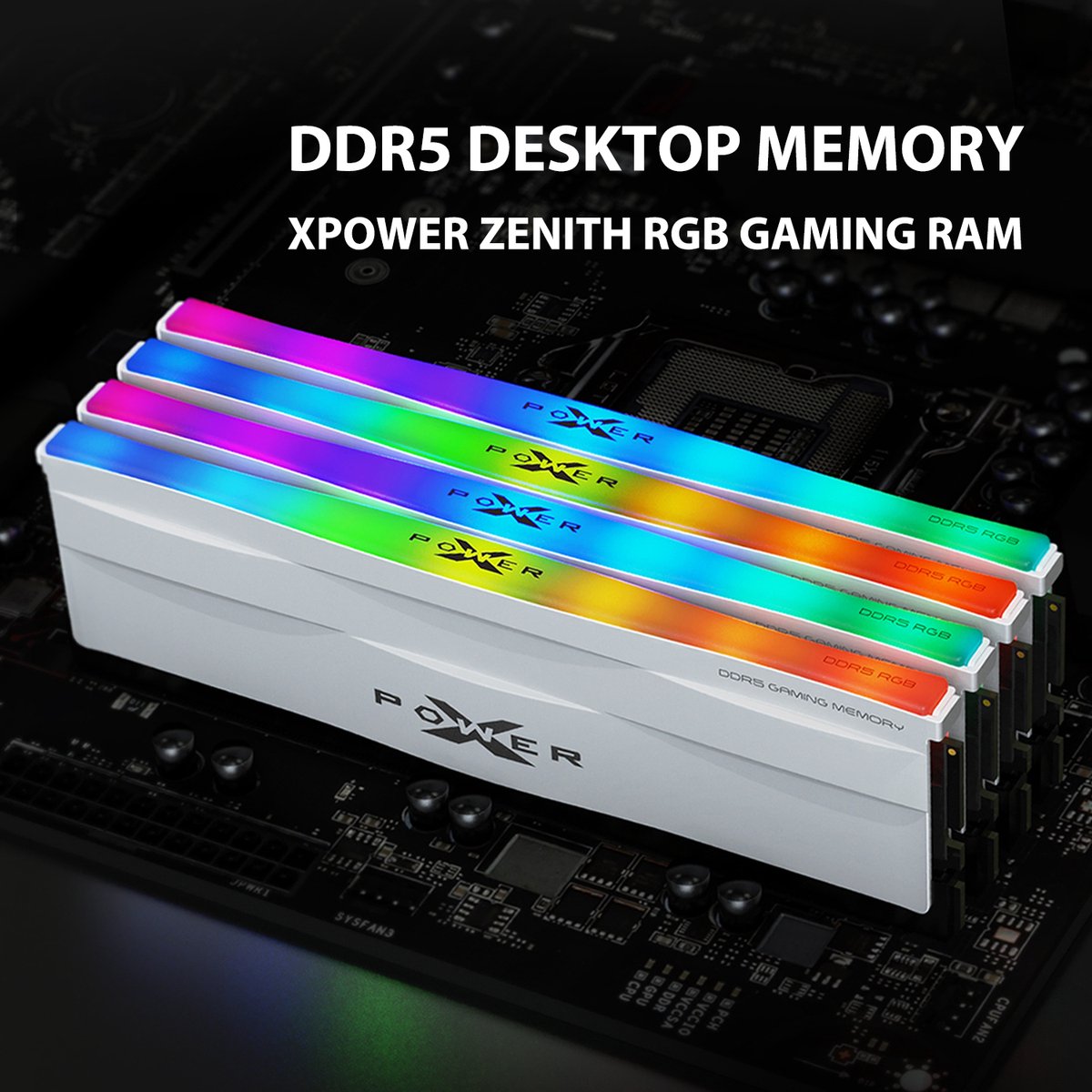 XPOWER Zenith RGB 64GB (2x32GB) DDR5-6000 CL30 White Desktop Memory - afbeelding 4