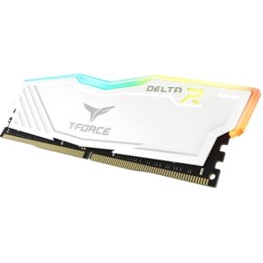 Team Group T-FORCE DELTA RGB 16GB (2x8GB) DDR4 3200MHz CL16 Desktop Memory - White - afbeelding 2
