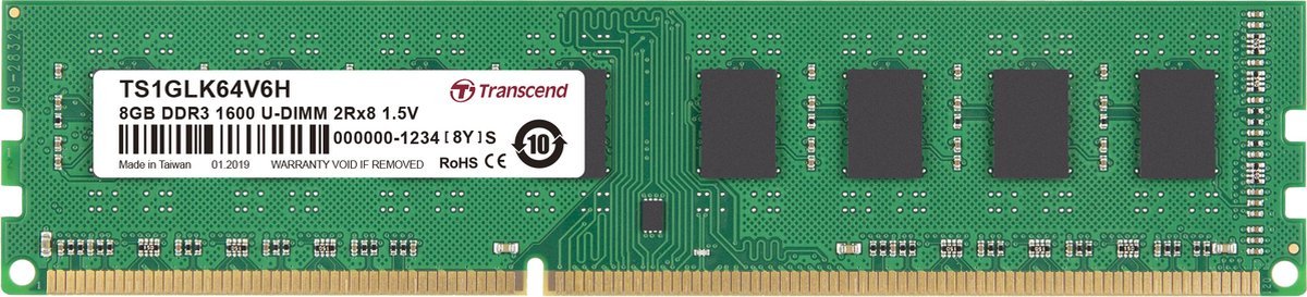 Transcend Transcend Ddr3 8Gb Geheugenmodule 1 X 8 Gb