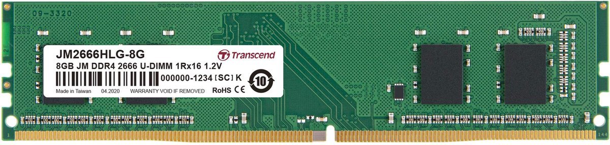 Transcend Transcend Jetram Jm2666Hlb-8G Geheugenmodule 8 Gb 1 X 8 Gb Ddr4