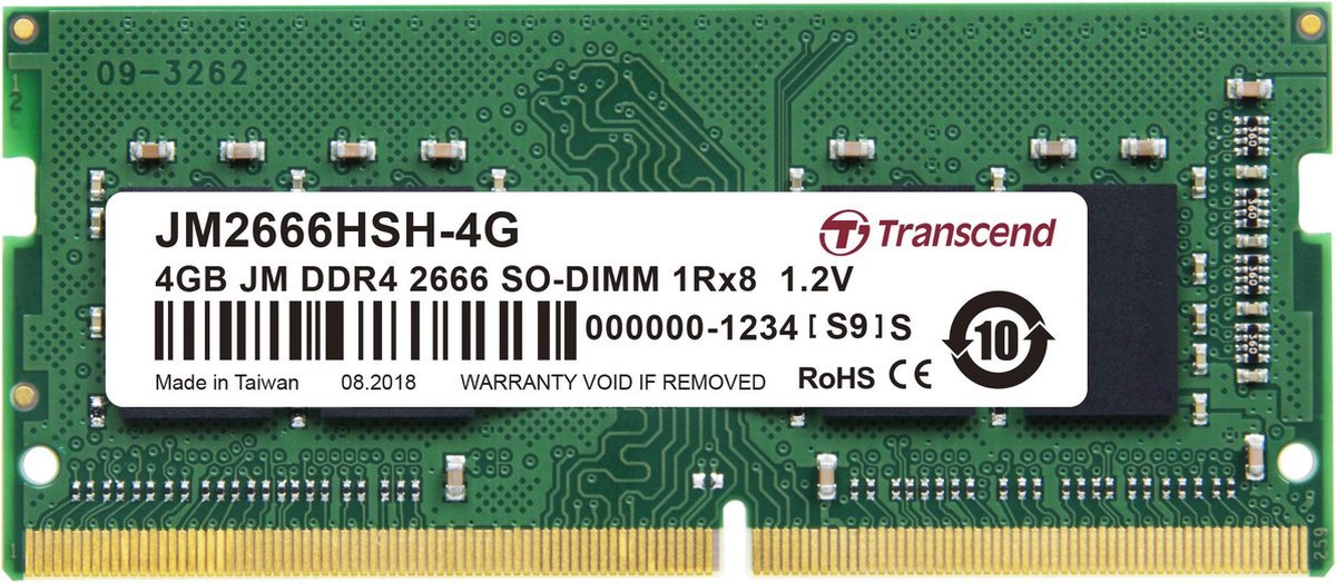 Transcend Transcend Jm2666Hsh-4G Geheugenmodule 4 Gb 1 X 4 Gb Ddr4
