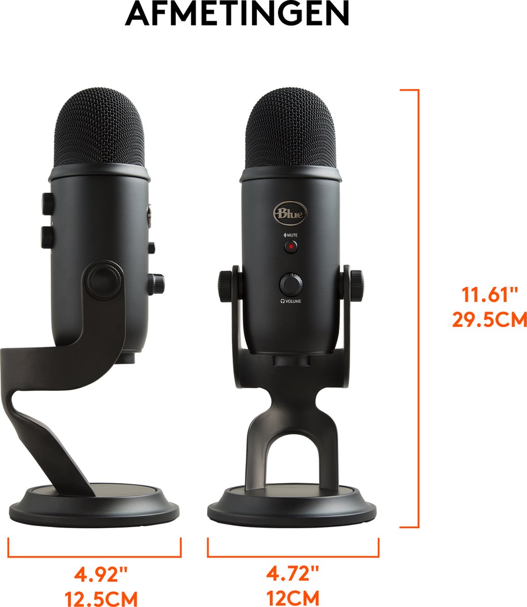 Blue microphones yeti microfoon usb 9555182 10 orig - Blue Microphones Yeti USB Microfoon (zwart)