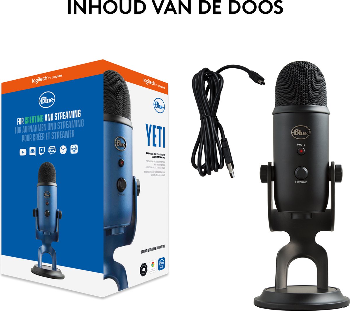 Blue microphones yeti microfoon usb 9555182 9 orig - Blue Microphones Yeti USB Microfoon (zwart)