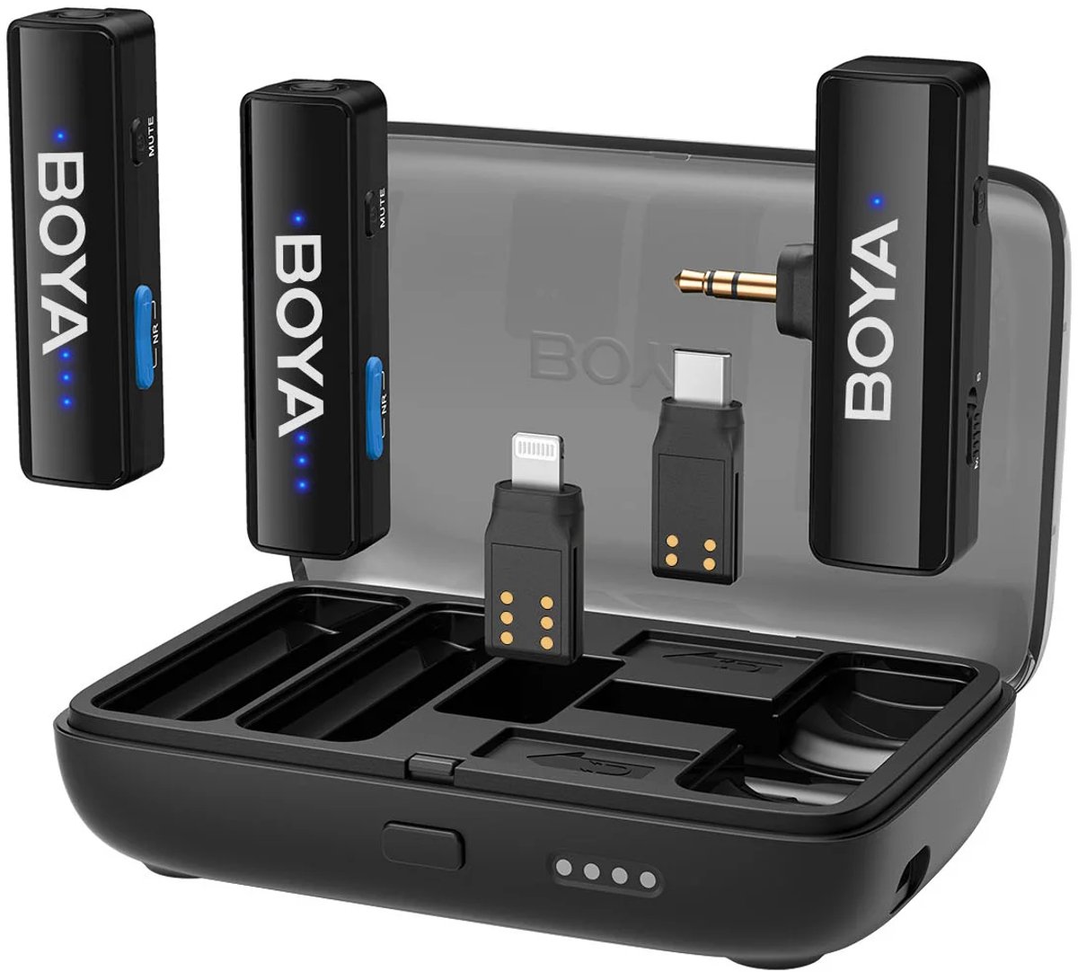 Boya boyalink v2 0 3 in 1 3 orig - Boya Boyalink V2.0 3-In-1 Wireless USB Draadloze microfoonset (zwart)