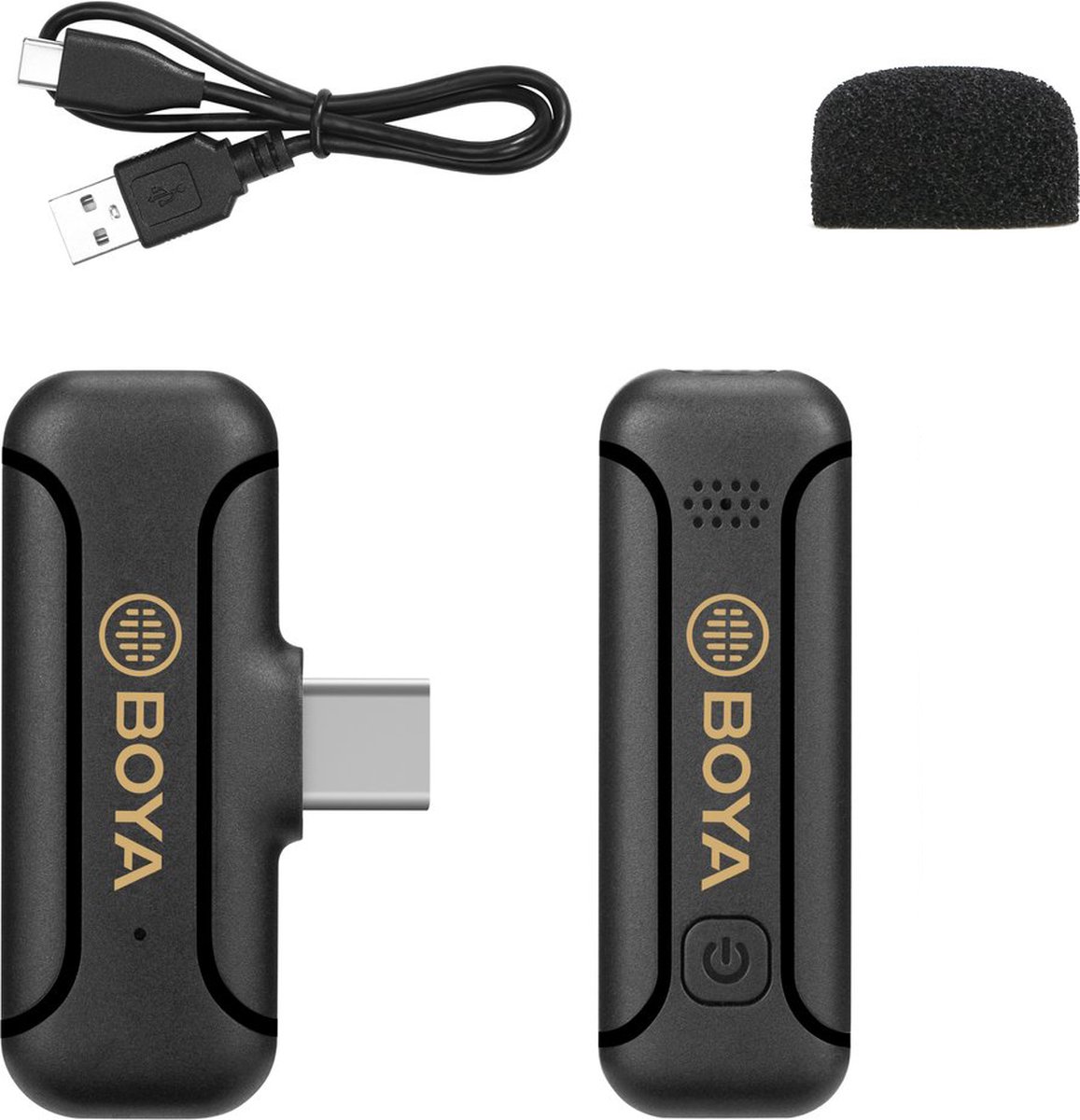 Boya by wm3t2 u1 wireless mic for 3 orig - Boya By-Wm3T2-U1 Wireless Mic For USB Draadloze microfoonset (zwart)
