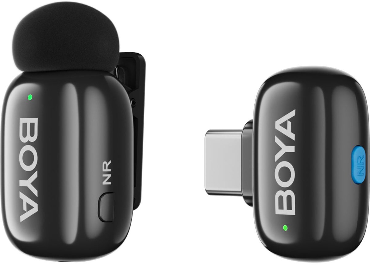 Boya mini 12 2 4 ghz ultra 9 orig - Boya Mini-12 2.4 GHz Ultra Mini USB Draadloze microfoonset (zwart)