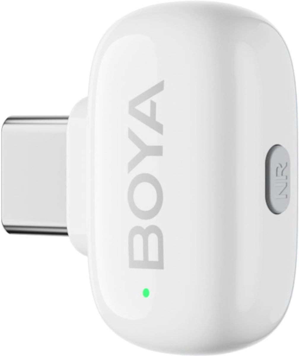 Boya mini 13 2 4 ghz ultra 6 orig - Boya Mini-13 2.4 GHz Ultra Mini USB Draadloze microfoonset (wit)