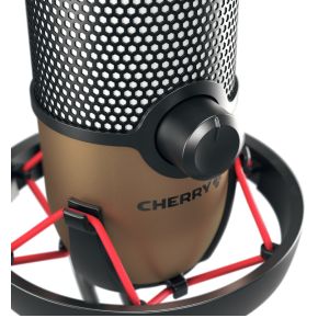 Cherry um 9 0 pro microfoon zwart 4 orig - CHERRY Um 9.0 Pro RGB Zwart, Koper Tafelmicrofoon USB Microfoon