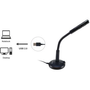 Equip 245340 microfoon zwart tafelmi 3 orig - Equip 245340 USB Microfoon (zwart)