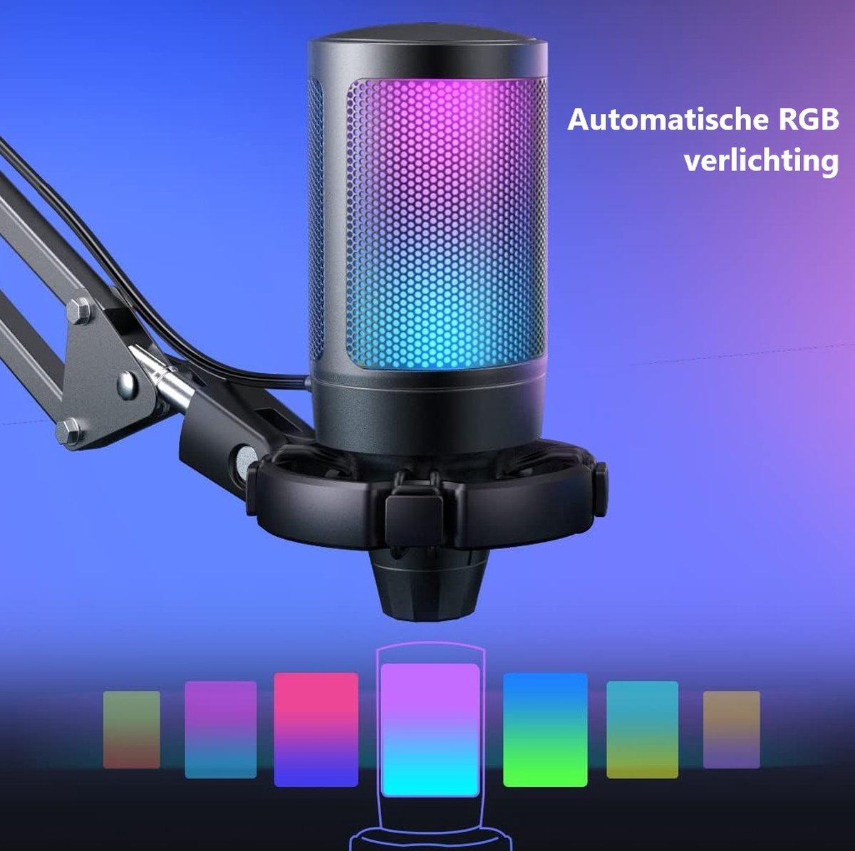 Fifine a6t usb microfoon pc met arm 6 orig - FIFINE A6T USB Microfoon (zwart)