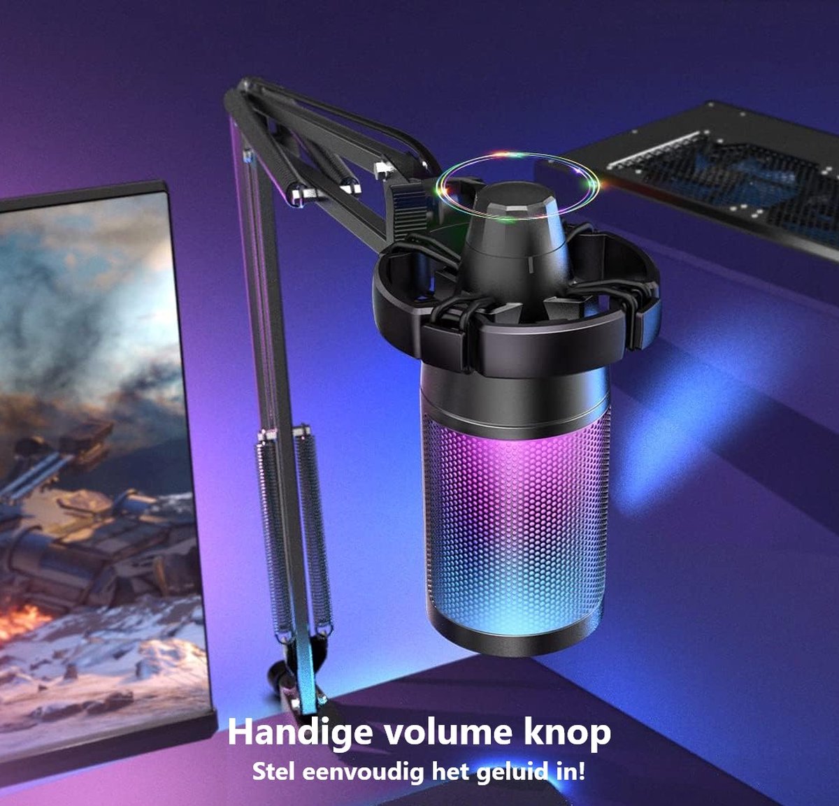 Fifine a6t usb microfoon pc met arm 9 orig - FIFINE A6T USB Microfoon (zwart)