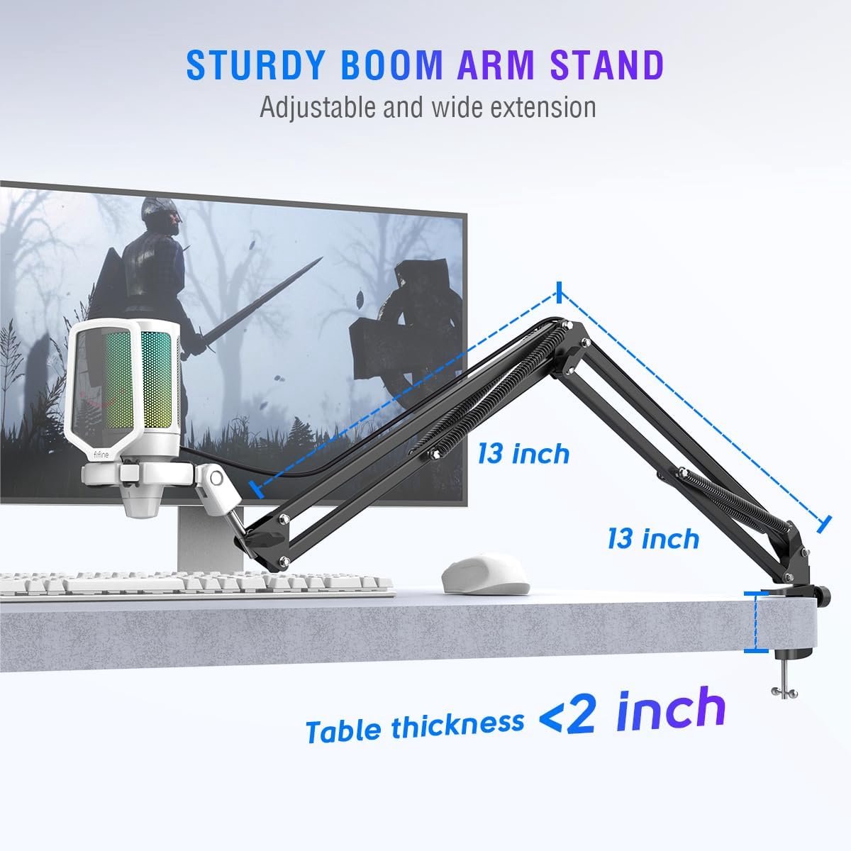 Fifine a6t wit usb studio microfoon p 8 orig - FIFINE A6T USB Microfoon (wit)