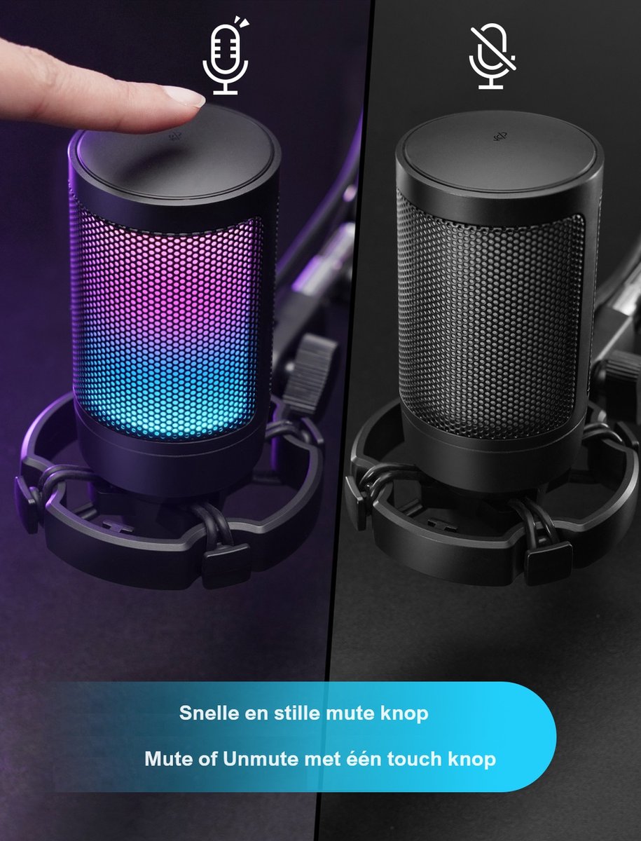 Fifine a6v usb streaming microfoon me 6 orig - FIFINE A6V USB Microfoon (zwart)