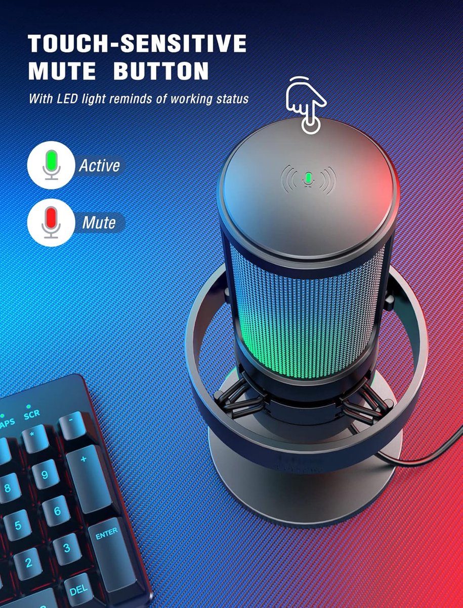 Fifine a8 usb streaming podcast gesch 6 orig - FIFINE A8 RGB Streaming Gaming Podcast Geschikt USB Microfoon (zwart)