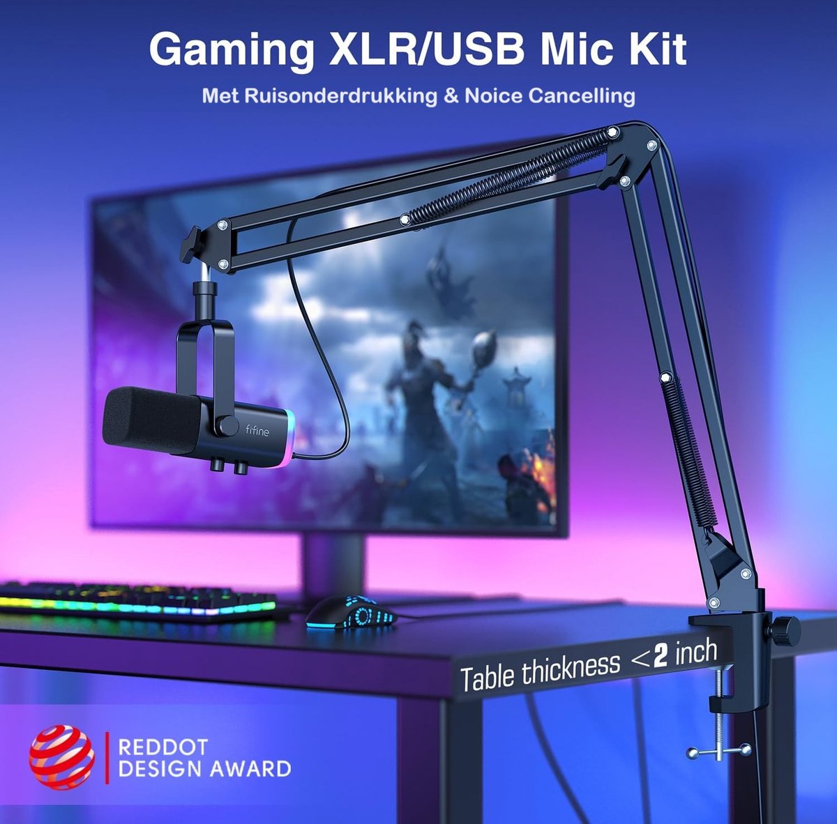 Fifine am8t usb xlr studio microfoon 3 orig - FIFINE Am8T USB + XLR Microfoon (zwart)