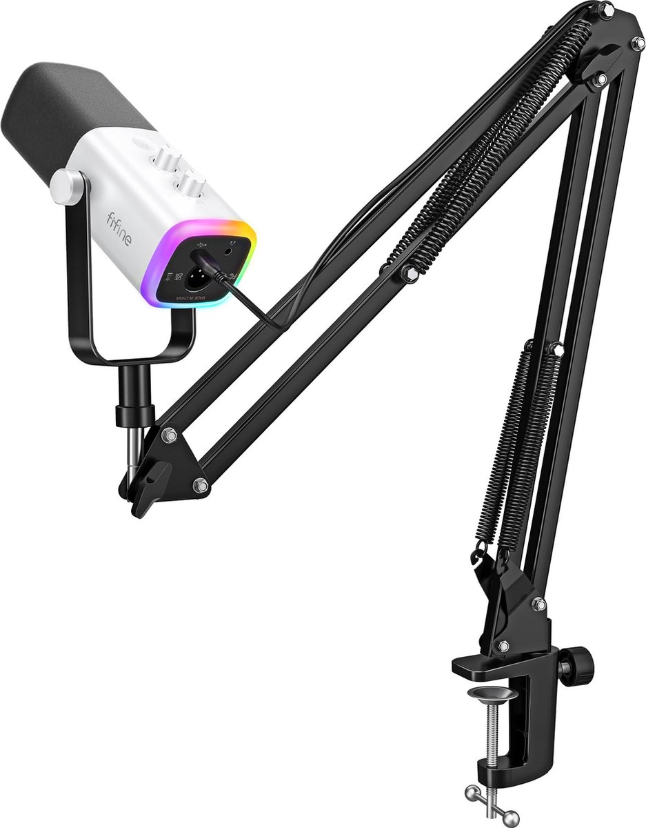Fifine am8t wit usb xlr studio microf 2 orig - FIFINE Am8T USB + XLR Microfoon (wit)
