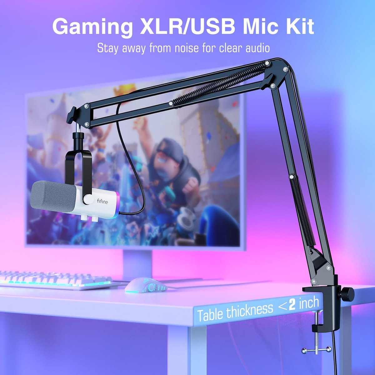 Fifine am8t wit usb xlr studio microf 3 orig - FIFINE Am8T USB + XLR Microfoon (wit)