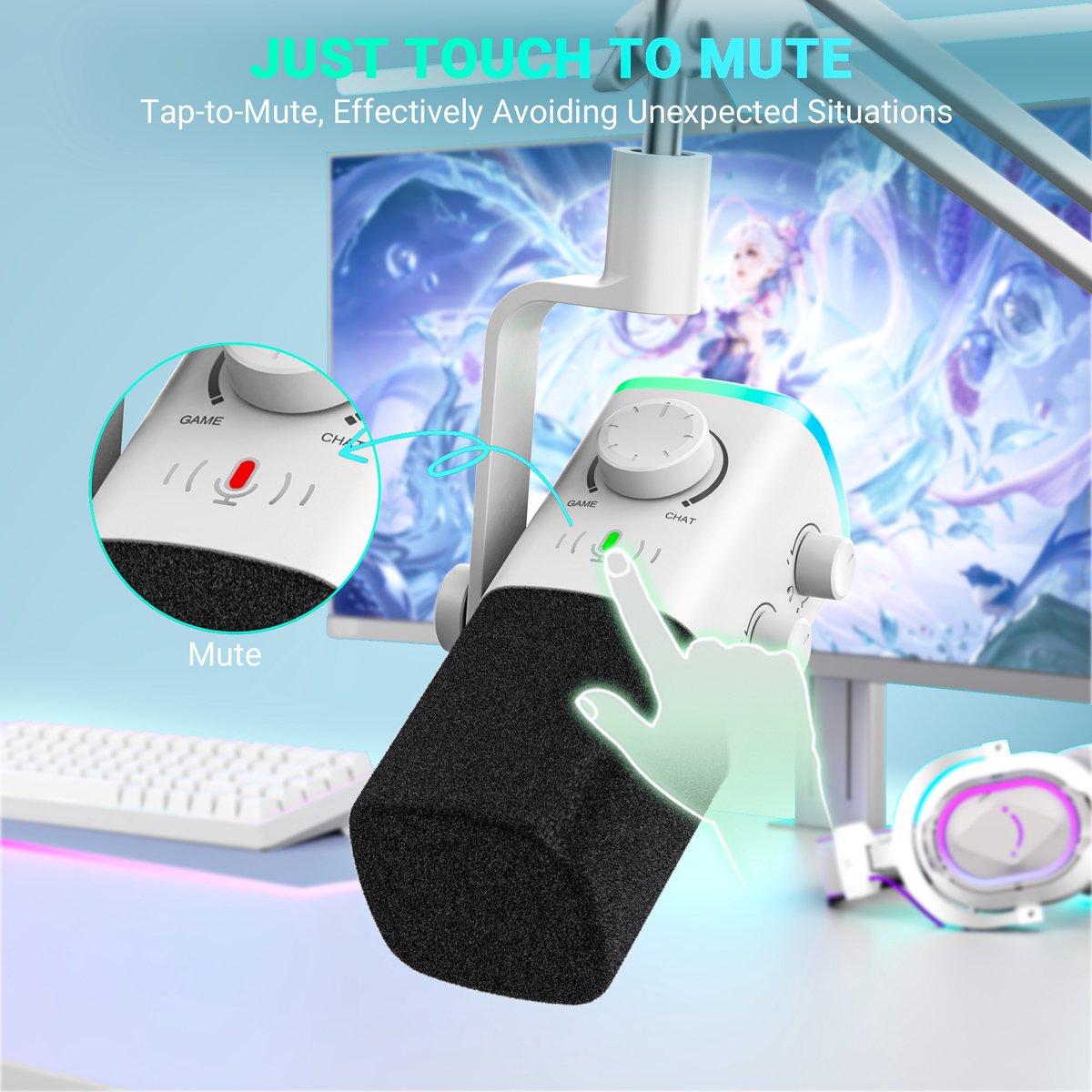 Fifine am9 microfoon dynamische podca 9555212 2 orig - FIFINE Am9 USB + XLR Microfoon (wit)