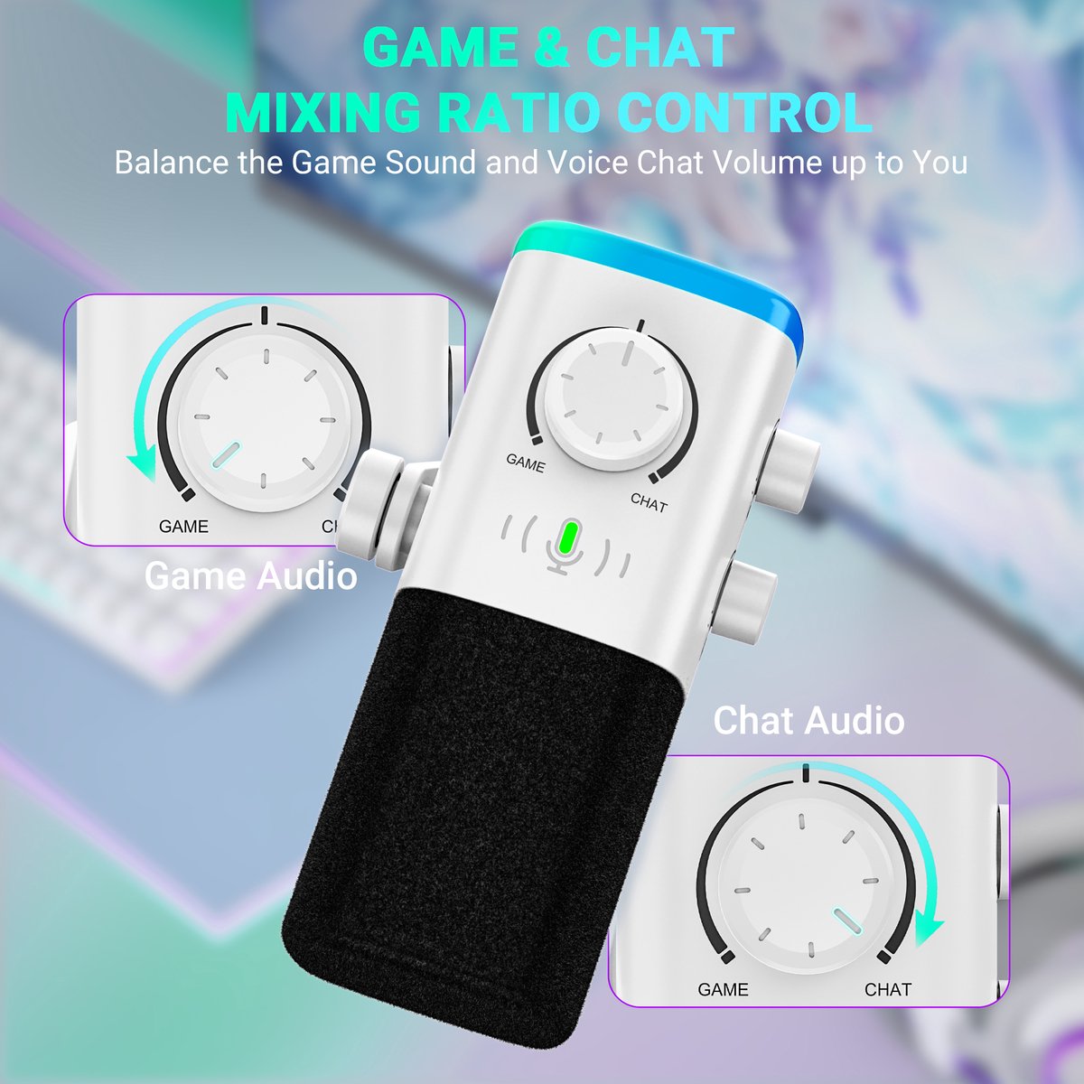 Fifine am9 microfoon dynamische podca 9555212 8 orig - FIFINE Am9 USB + XLR Microfoon (wit)