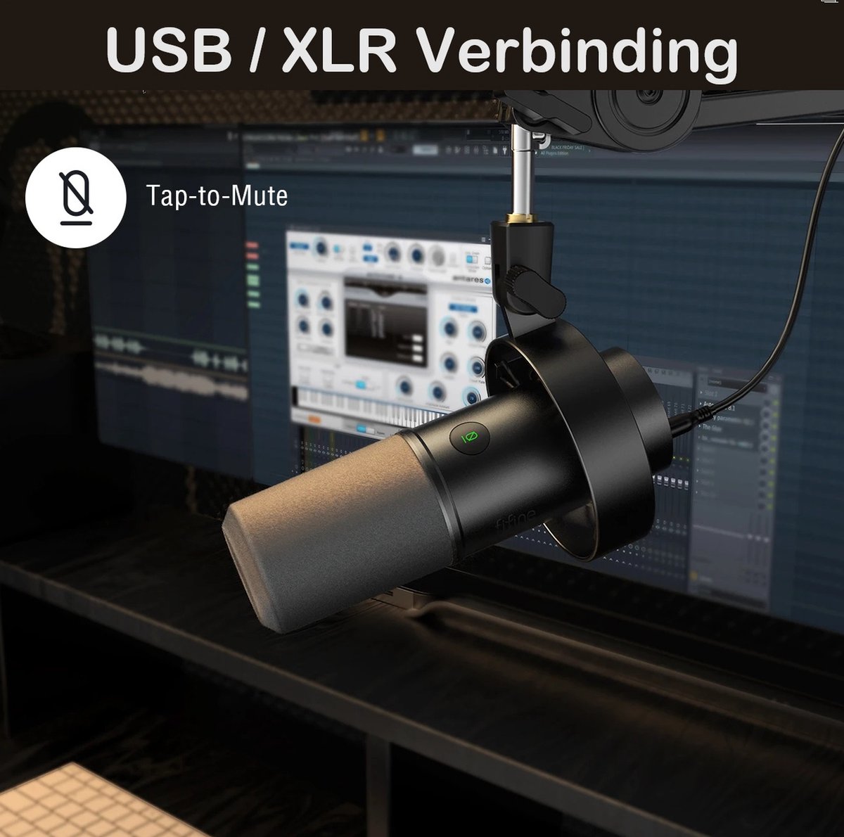 Fifine k688 usb xlr dynamische microf 9555162 5 orig - FIFINE K688 USB + XLR Microfoon (zwart)