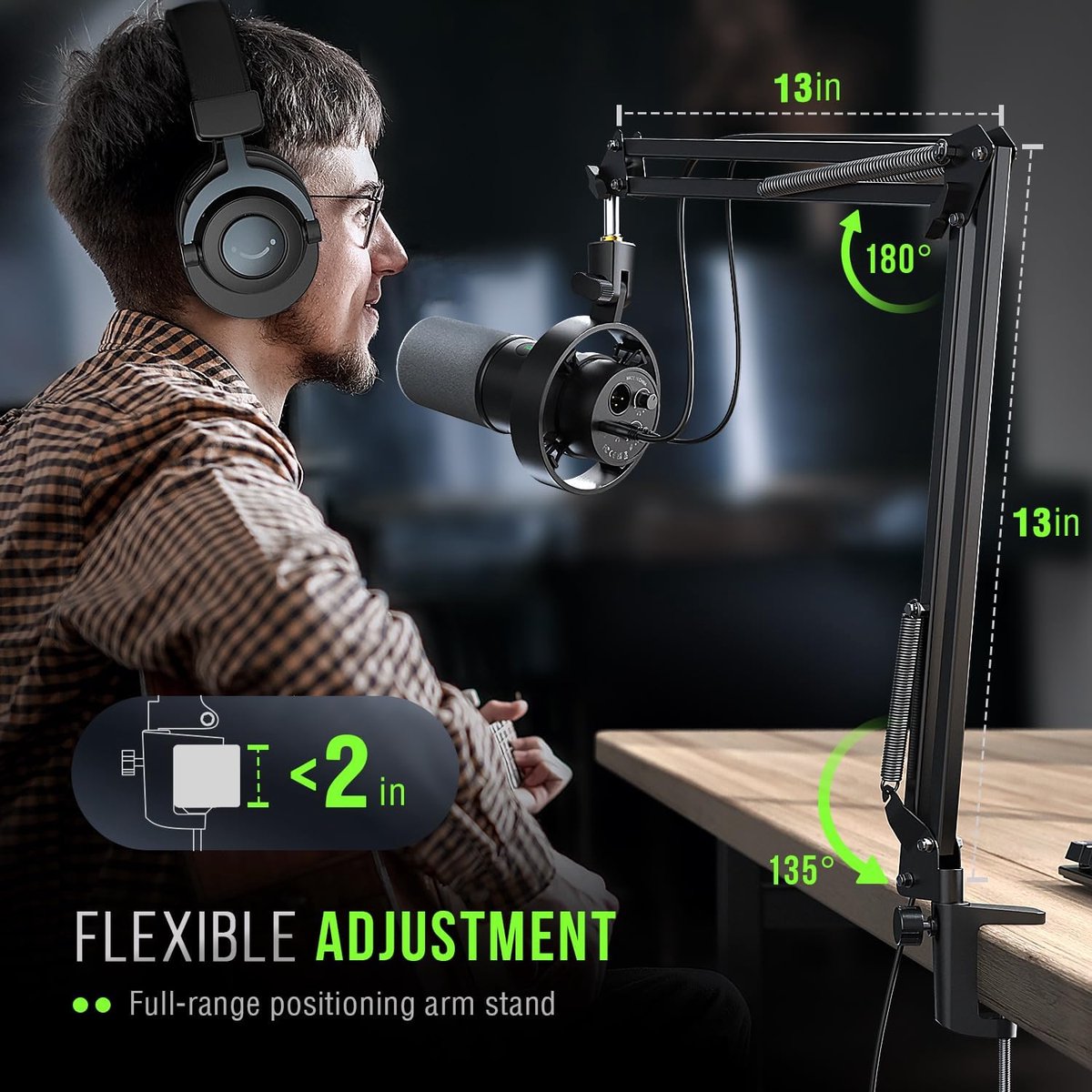 Fifine k688ct usb xlr dynamische micr 2 orig - FIFINE K688Ct USB + XLR Microfoon (zwart)