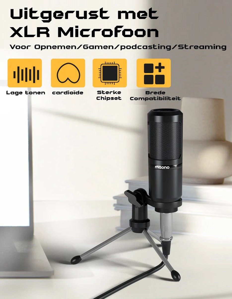 Maono au am200 s1 portable podcast s 9 orig - Maono Au-Am200-S1 Portable Podcast Starterpack Inclusief USB Microfoon