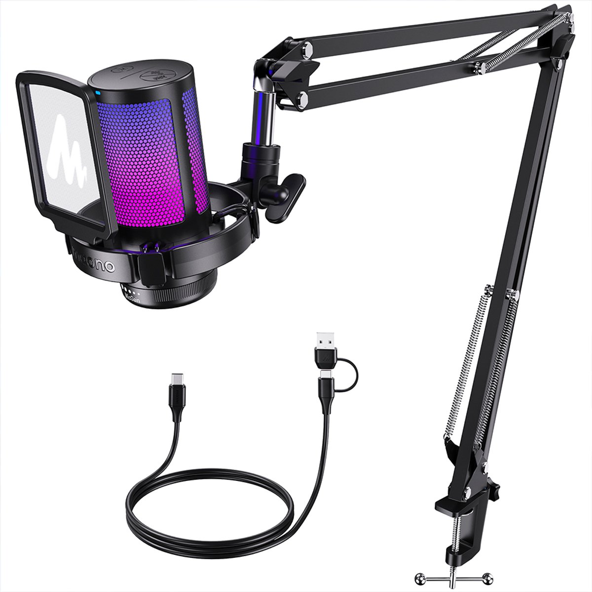 Maono dgm20s black microfoon 3 orig - Maono Dgm20S USB Microfoon (zwart)