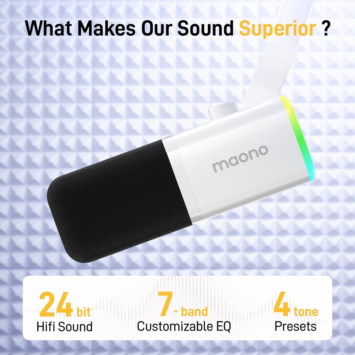 Maono pd100x microfoon voor computer 9555255 2 orig - Maono Pd100X USB + XLR Microfoon (wit)