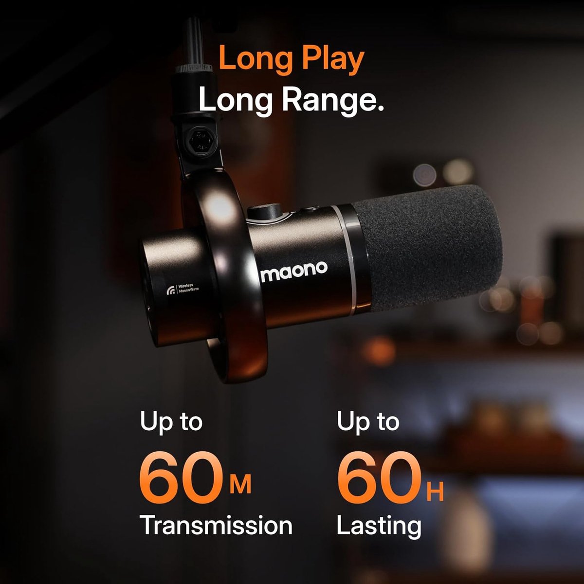 Maono pd200w draadloze podcast micro 9555251 6 orig - MAONO Pd200W USB + XLR Microfoon (zwart)