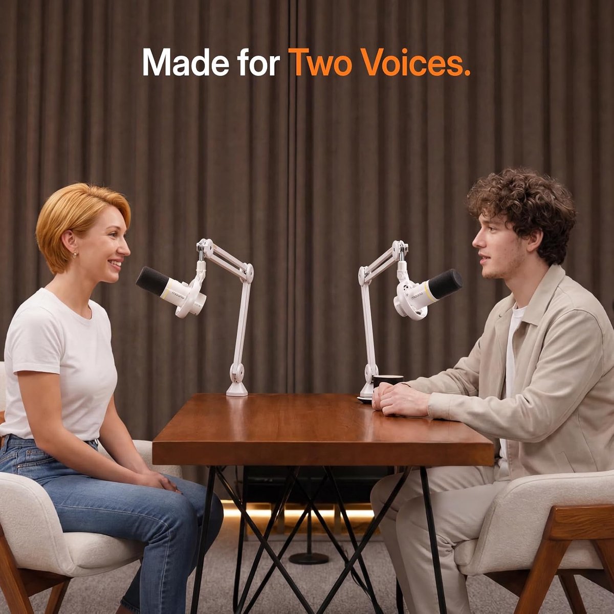 Maono pd200w draadloze podcast micro 9555252 4 orig - MAONO Pd200W USB + XLR Microfoon (wit)