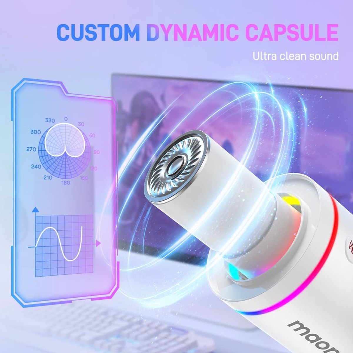 Maono pd200x white microfoon 10 orig - Maono Pd200X USB + XLR Microfoon (wit)