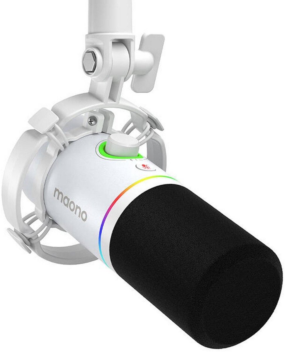 Maono pd200x white microfoon 5 orig - Maono Pd200X USB + XLR Microfoon (wit)