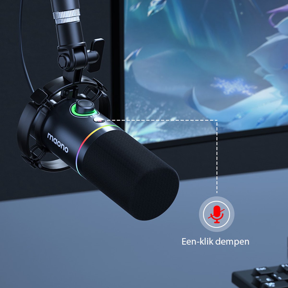 Maono pd200x xlr dynamische microfoo 3 orig - Maono Pd200X USB + XLR Microfoon