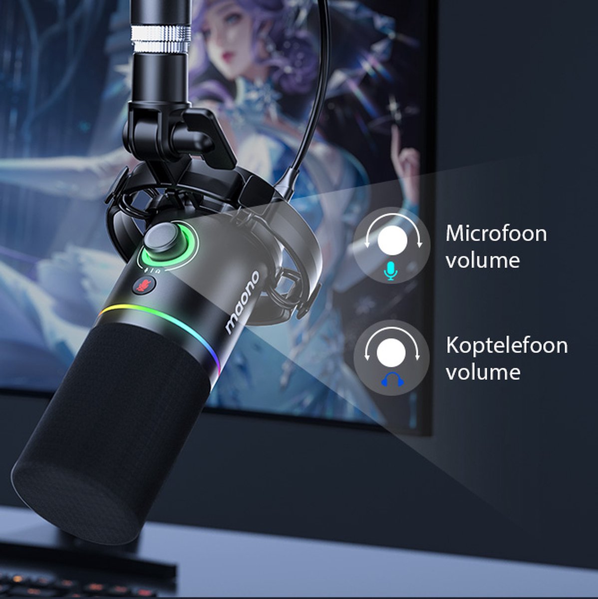 Maono pd200x xlr dynamische microfoo 4 orig - Maono Pd200X USB + XLR Microfoon