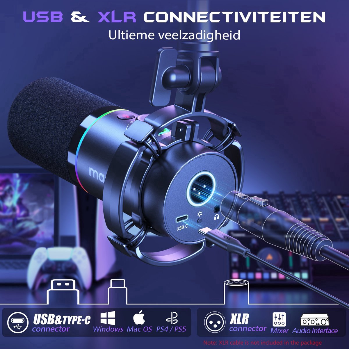 Maono pd200x xlr dynamische microfoo 8 orig - Maono Pd200X USB + XLR Microfoon