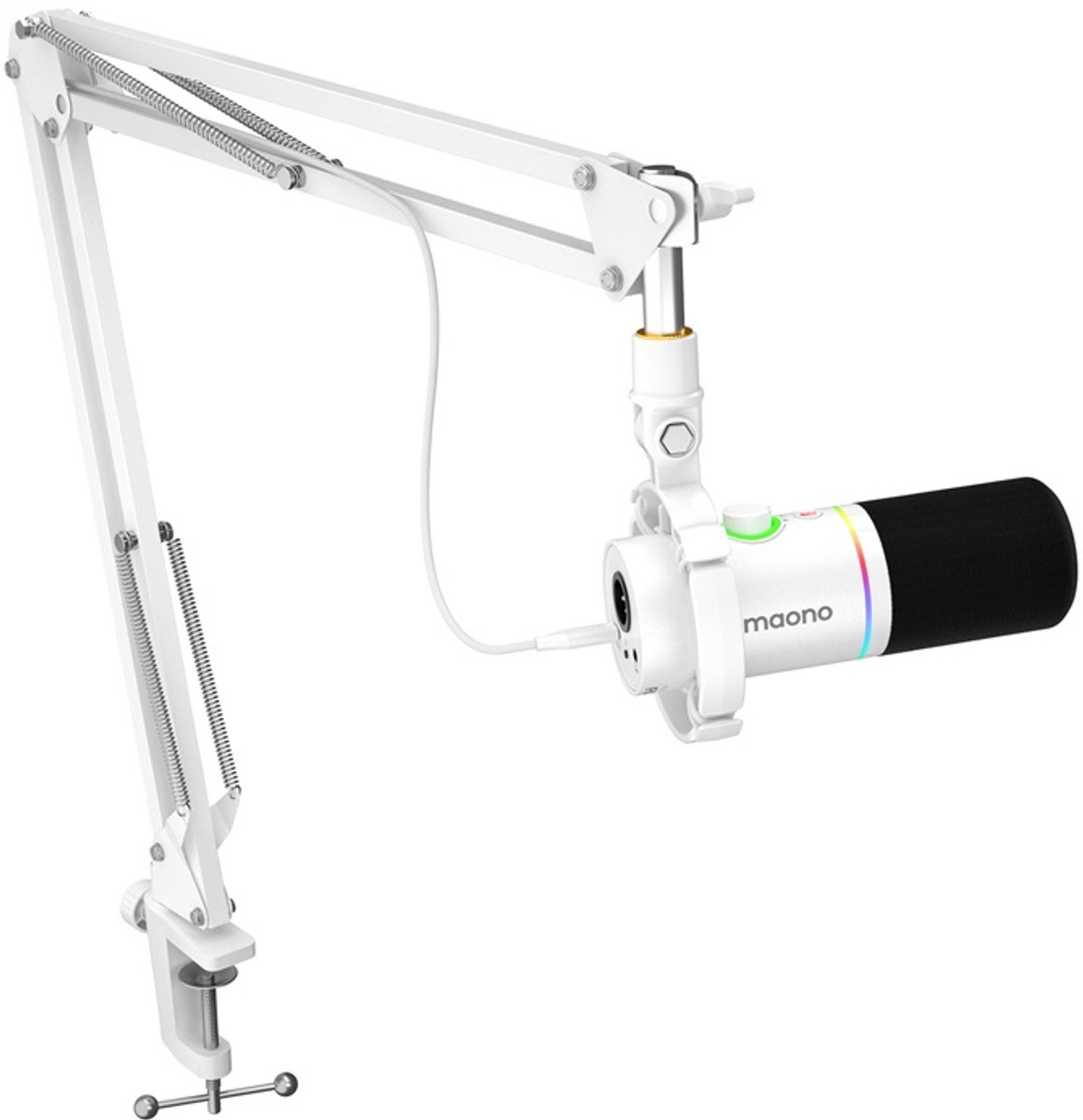 Maono pd200xs wit xlr dynamische mic 6 orig - Maono Pd200Xs USB + XLR Microfoon (wit)