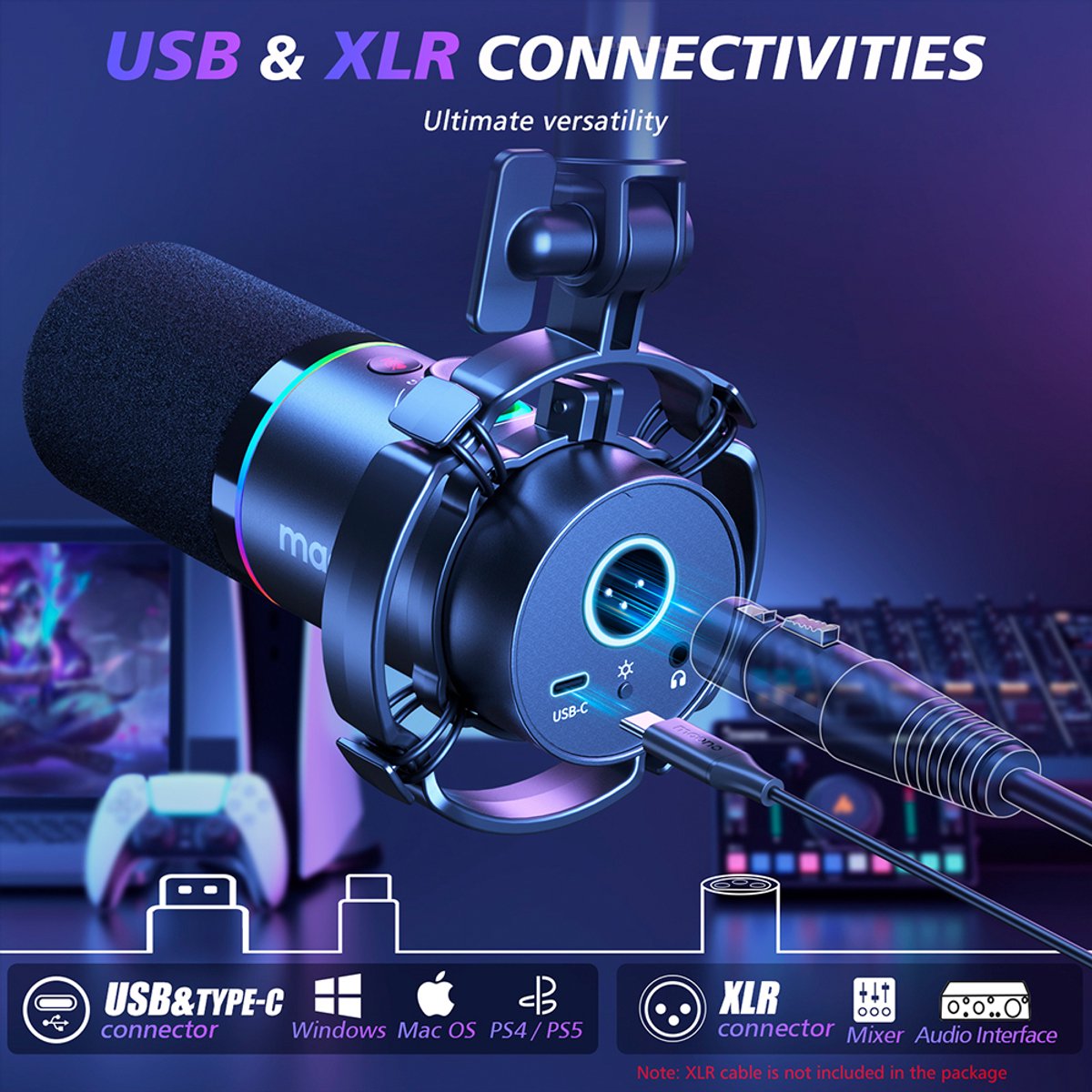 Maono pd200xs xlr dynamische microfo 8 orig - Maono Pd200Xs USB + XLR Microfoon (zwart)