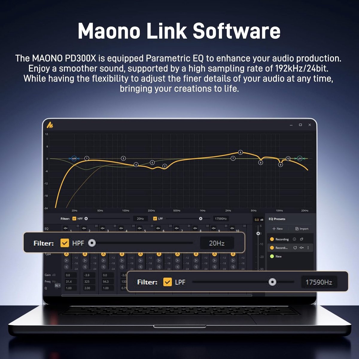 Maono pd300x microfoon 3 orig - Maono Pd300X USB + XLR Microfoon (zwart)