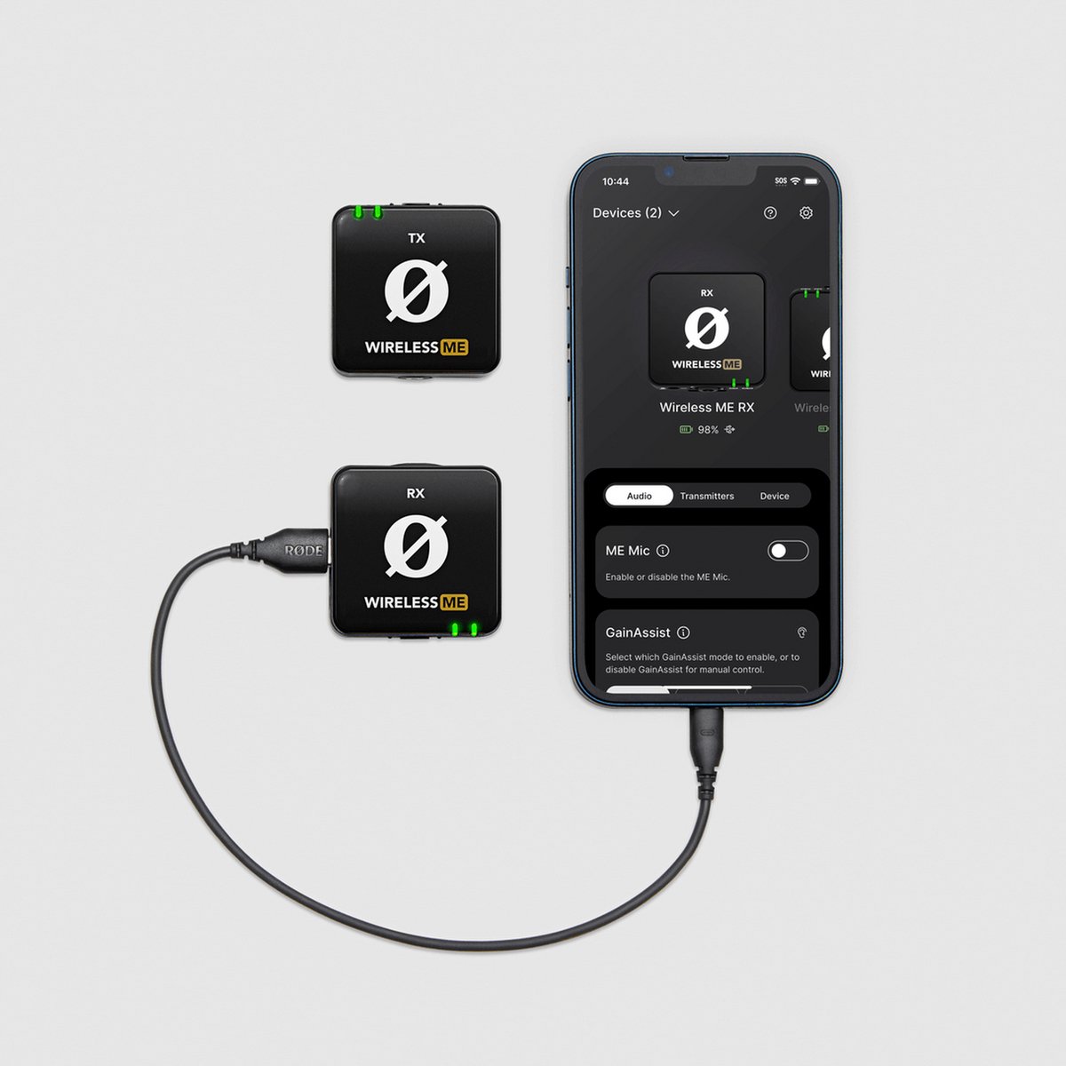 Rde wireless me dual cameramicrofo 8 orig - RØDE Wireless Me Dual USB Draadloze microfoonset (zwart)
