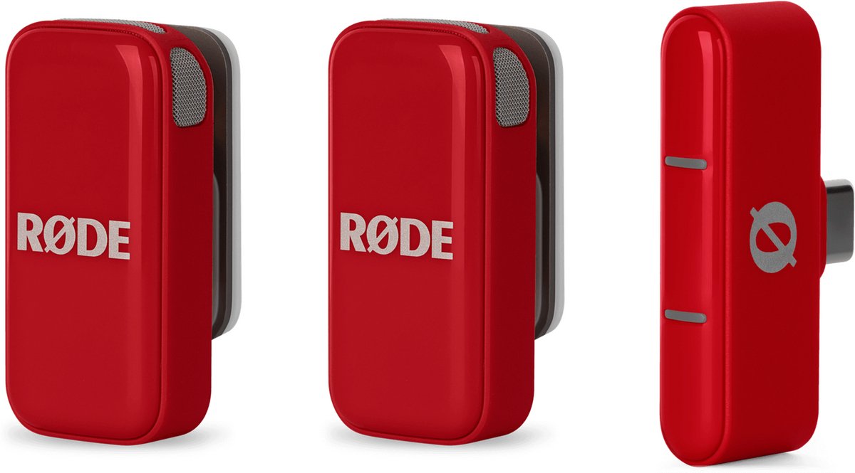 Rde wireless micro usbc rood ultra 10 orig - RØDE Wireless Micro ‑C Rood Ultra‑Compact USB Draadloze microfoonset