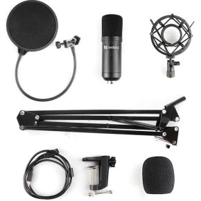 Sandberg streamer usb microphone 2 orig - Sandberg 126-07 Streamer Microphone Kit USB Microfoon (zwart)