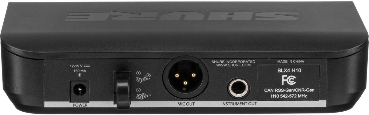 Shure blx24e sm58 h8e 514 540mhz wir 6 orig - Shure Blx24E/Sm58 H8E, 514-540Mhz XLR Draadloze microfoonset (zwart)